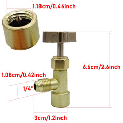 R-134a Refrigerant Can Tap Adapter 1/4 SAE Brass