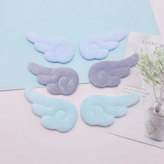 2Pcs double-sided plush angel wings diy accessories cake card cap socks clothing toy decoration materials