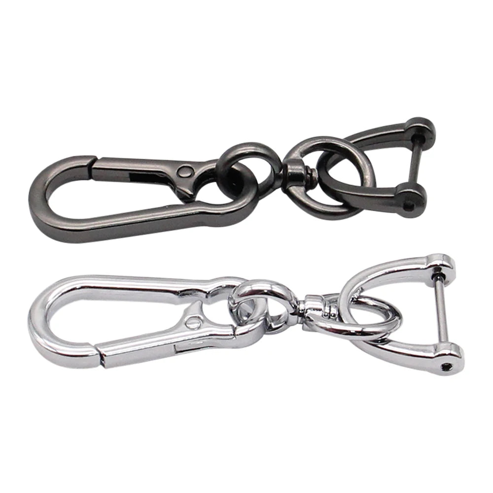 Anti-Lost Car Key Pendant | Creative Simple Stainless Steel Keychain with Strong Carabiner