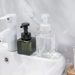 Portable Foam Soap Dispenser Manual Press Pump Bottle 250/450/650ml Foaming Liquid Sho close-up view