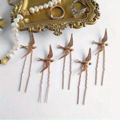 Bird Hair Pins Women Leaves Hairpins Metal Barrette Clip Wedding Bridal Hair Jewelry Accessories Wedding Hairstyle Design Tools