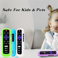 Luminous Silicone Remote Cover With Rope for TCL Hisense Roku TV
