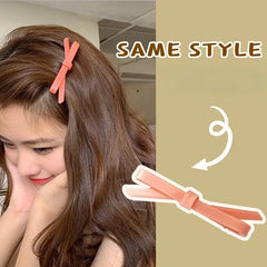 Korean Hairpin Headdress Clip Side Girl's Word Clip Female Online Influencer Bow Back Head Bangs Top Clip Headdress Hair Pins