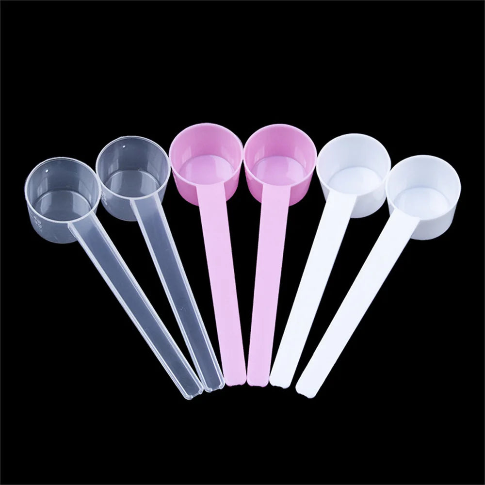 1Pc 5g Measuring Spoon for Liquid Sugar Coffee Protein Milk Powder Plastic Flat Bottom Scoop Home Ki
