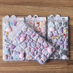 3D Cartoon Sticker Pack | Cute Decorative Embellishment for Planners and Devices alternate view