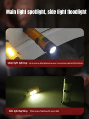 USB Rechargeable Mini Pocket LED Flashlight Torch Keychain Clip Light Long Endurance E close-up view