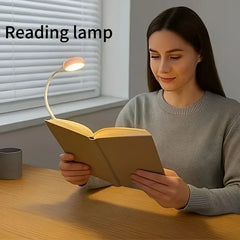 1pc USB Charging Adjustable Reading Light -3 Color Modes, Eye Protection LED, Portable close-up view