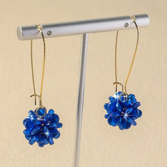 2PC Women's Fashion Trend DIY Pearl Petal Ball Earrings Outdoor Travel Carnival Banquet detail view