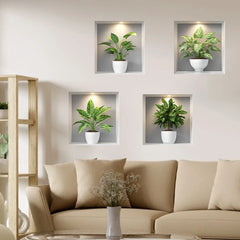 Green Plant Wall Stickers | Modern Home Decor Set alternate view