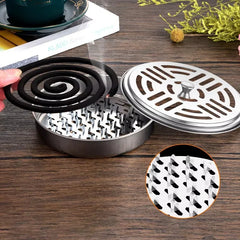Mosquito Coil Tray Portable Holder Hotel Insect Repellent Rack With Cover Summer Anti-mosquito Home