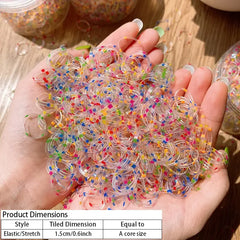 800 Pcs Girls Disposable Rubber Band Does Not Hurt Hair Small Childrens Scrunchies Hea close-up view