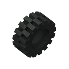 Gobricks GDS-1071 Tire 15mm D. x 6mm Offset Tread Small | Compatible Building Block W alternate view