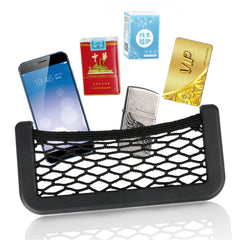 Car Net Pocket Phone Holder Storage Bag Adhesive