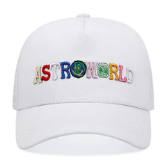 ASTROWORLD Graphic Mesh Baseball Cap | Unisex Breathable Trucker Hat detail view