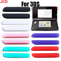 JCD 2sets Replacement Rubber Feet and Button Cover Set for 3DS Console | Repair Kit