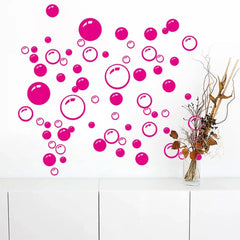 Removable Bubble Wall Stickers | Waterproof PVC Decals for Bathroom, Window & Kids Roo close-up view