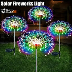 Fireworks Lights Outdoor Waterproof Solar Garden Lights 8 Lighting Modes