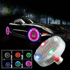 12 LED RGB Solar Car Tire Valve Cap Lamp | 4 Modes Auto Wheel Light alternate view