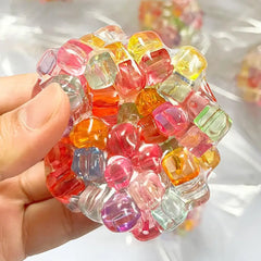 Creative Explosion Beads Squishy Balls | Slow Rebound Stress Relief Fidget Toy close-up view