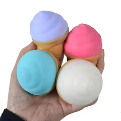 Stress Relief Ice Cream Squeeze Toy | Soft Fidget Ball for Anxiety alternate view