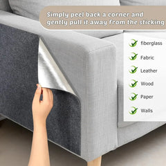 Anti Cat Scratch Sofa Protector | Self Adhesive Carpet Scratch Pad for Cats close-up view