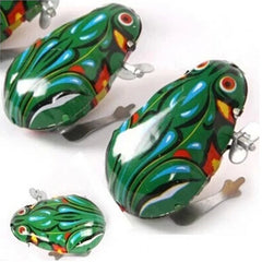 Classic Tin Wind-Up Jumping Iron Frog Toy Action Figure Ideal Classic Wind-Up Toys Perfect Gift for