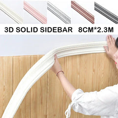 3D DIY Foam Skirting Border Tile Sticker | Waterproof Self-Adhesive Wall Edge Trim alternate view