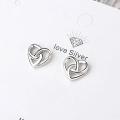 925 Sterling Silver Love Heart Stud Earrings For Women Luxury Designer Jewelry Best Selling GaaBou