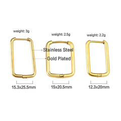 LUXUSTEEL U-Shaped and Geometric Hoop Earrings | Anti-Allergy Stainless Steel Earrings f detail view