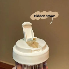 Large Capacity Stylish Plastic Water Cup Portable Student Water Bottle Women's Favorite detail view
