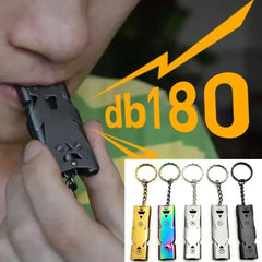 Double Pipe Whistle Pendant Keychain High Decibel Portable Outdoor Survival Emergency Camping Tool Multifunction 1PC