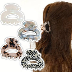 Elegant Sweet Small Oval Hair Claw Clip for Women Secure Grip Hair Accessories Ponyta alternate view