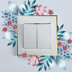 Flower Switch Sticker Decorative Wall Stickers | Waterproof Vinyl Wall Decor alternate view