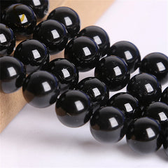 Black Agate Stone Stud Earrings for Women Mens Medical G23 Titanium Piercing Jewelry S close-up view