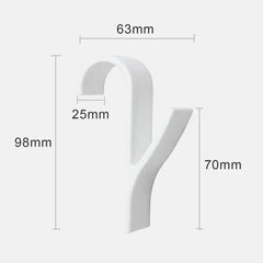 Kitchen Bathroom Hanger Clips Storage Racks White Clear Hanger Heated Towel Radiator R close-up view
