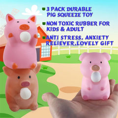 Piggy Capybara Fidget Squeeze Toy Cute Pig Squishy Toys Animal Spit Bubbles Stress Re alternate view