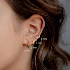 Stainless Steel Gold Hoop Earrings