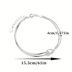 S925 Silver Geometric Collage Bracelet