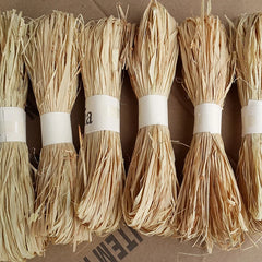 Natural Raffia Straw Rope | 50-Piece Eco-Friendly Craft Twine for Wedding Invitations, Gift Wrapping