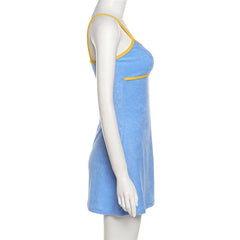2026 Solid Color Sleeveless Summer Dress | Elegant Slim Fit Vacation Wear close-up view