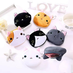 Cute Coin Purse with Keychain | Small Zipper Wallet for Change and Lipstick close-up view