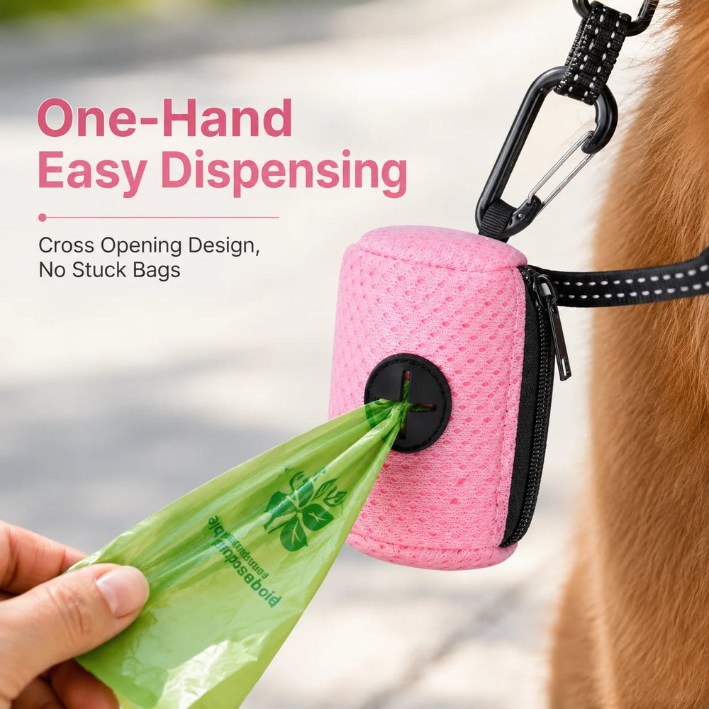 Dog Poop Bag Dispenser Hangingable Dog Poop Bag Holder Poo Bags Dispenser for Dogs Walking Garbage B