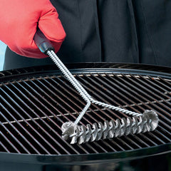 Barbecue Grill BBQ Brush Clean Tool Grill Accessories Stainless Steel Bristles Non-stick Cleaning Br