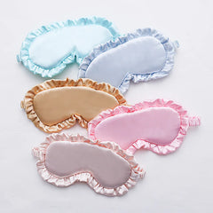 Silk Ruffle Sleep Eye Mask | Soft Blackout Eye Covers for Better Sleep alternate view
