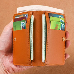 Classic PU Leather Slim Wallet | Unisex Card Holder and Coin Purse close-up view