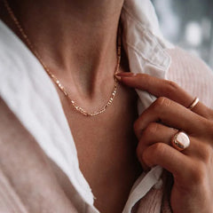 Vnox Figaro Chain for Men Women | Stainless Steel Cuban Link Choker detail view