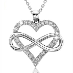 925 Sterling Silver Zircon Fashion Korean Women Elegant Round Pendant Necklace Birthd alternate view