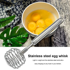Stainless Steel Ball Spring Whisk | Handheld Mixer for Eggs, Butter, and Potatoes detail view