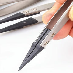 1PCS of ESD Anti-Static Precision Tweezers - Anti-Static Tips, Heavy-Duty Metal Constr close-up view