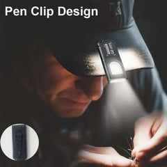 USB Rechargeable Magnetic Keychain Flashlight | 5 Light Modes Hands-Free LED Headlamp close-up view